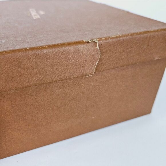 NIB COACH Manhattan Soft Vintage Leather Pump Open Toe Heels In Slate Grey 7.5 - Picture 9 of 16